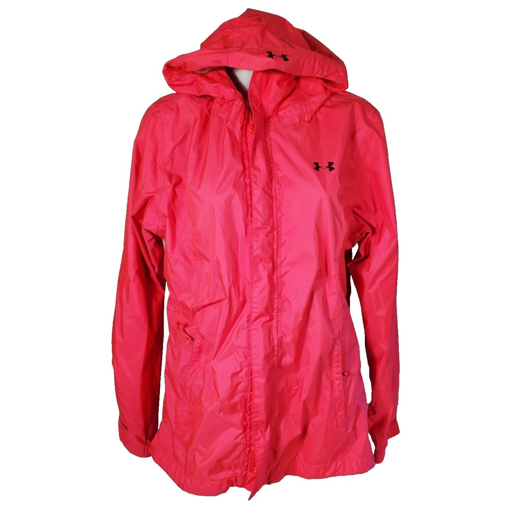 Under Armour Women's SM Hot Pink Storm Waterproof Rain Jacket Hooded